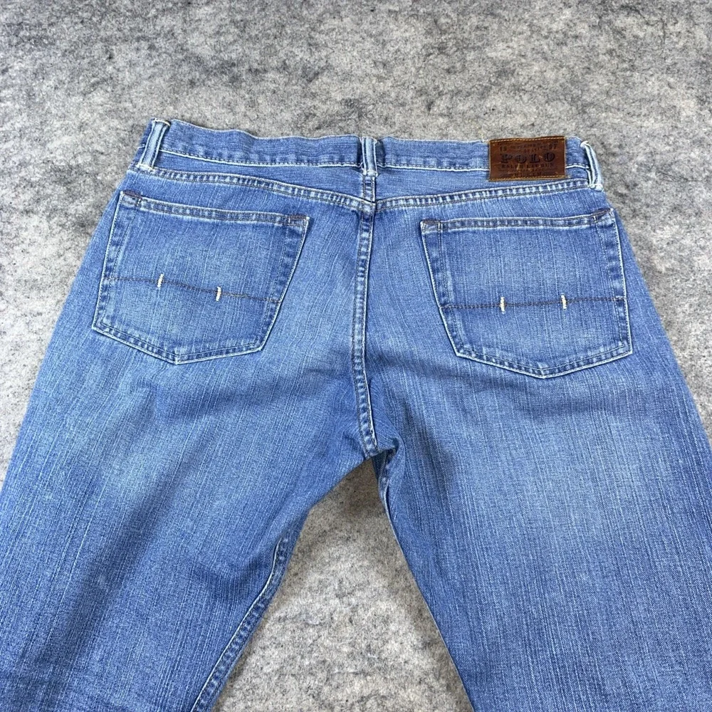 VTG Polo Ralph Lauren Jeans Men's 35x30 Zip Fly‎ Straight Leg Made in Mexico